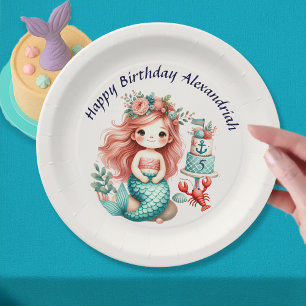 Prato De Papel Pequenas Meninas Personalizadas Festa de aniversár