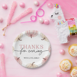 Prato De Papel Pequeno Abóbora Transformando Um Aniversário