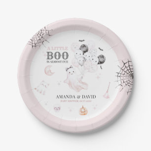 Prato De Papel Pequeno Boo Cute Ghost Halloween Baby Girl Chá