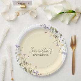 Prato De Papel Pequeno CHÁ DE FRALDAS Botânico Floral de Flor Sel