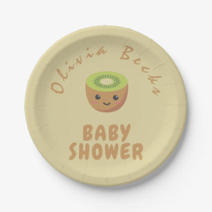 Prato De Papel Pequeno Chá de fraldas Cutie Kiwi
