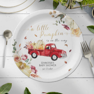 Prato De Papel Pequeno Chá de fraldas de Caminhão de Vintagem Ver