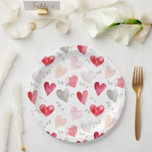 Prato De Papel Pequeno Chá de fraldas de Dia de os namorados Swet