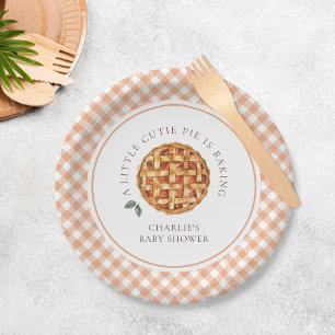 Prato De Papel Pequeno Chá de fraldas de Pizza Fall