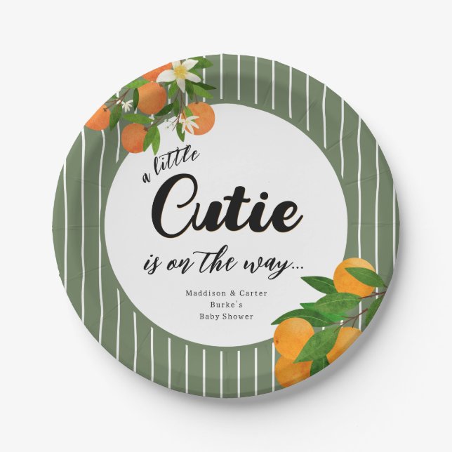 Prato De Papel Pequeno Chá de fraldas Laranja Cutil - Mercado Org (Frente)