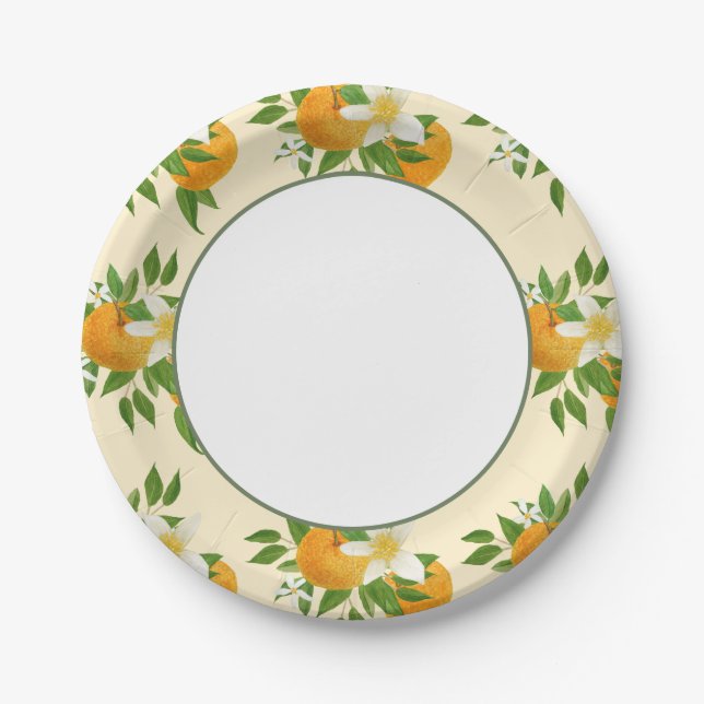 Prato De Papel Pequeno Chá de fraldas Laranja Cutil - Mercado Org (Frente)