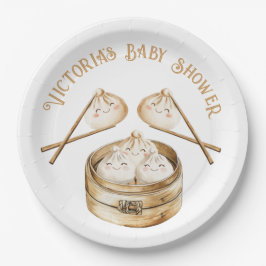 Prato De Papel Pequeno Dim Escuro Soma Chá de fraldas Neutro de G