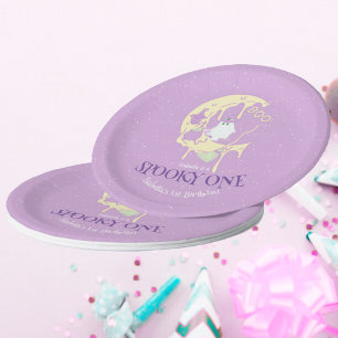 Prato De Papel Pequeno Fantasma Boo e Lua Bonitão Um Dia das Brux