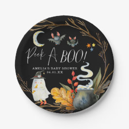 Prato De Papel Pequeno Fantasma | Chá de fraldas de Dia das Bruxa