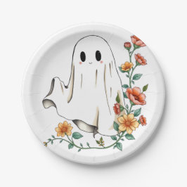 Prato De Papel Pequeno Fantasma do Boo Halloween, Halloween, Fant