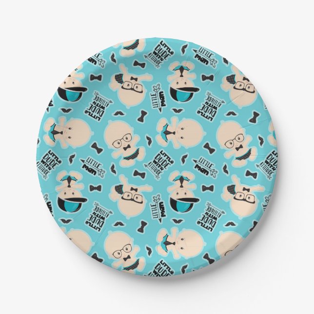 Prato De Papel Pequeno homem, festa de arte (Frente)