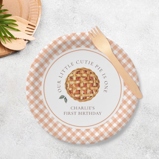 Prato De Papel Pequeno primeiro aniversario de Pizza Fall (Criador carregado)