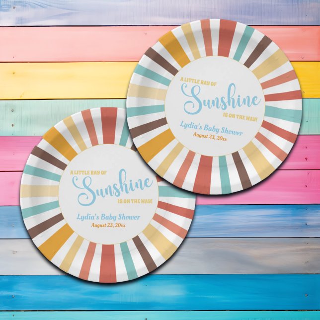 Prato De Papel Pequeno Raio De Chá de fraldas Sol (Criador carregado)