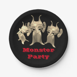 Prato De Papel Pequenos marcianos, personalizados para crianças.