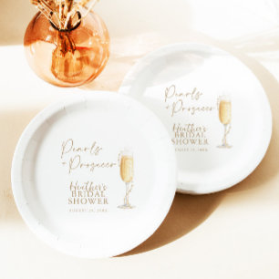 Prato De Papel Pérolas e Chá de panela Prosecco