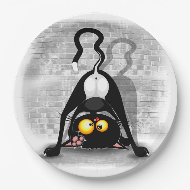 Prato De Papel Personagem de desenho animado Engraçado para Baixo (Frente)