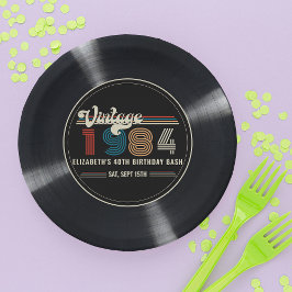 Prato De Papel Personalizado Qualquer Idade de Imagem Personaliza