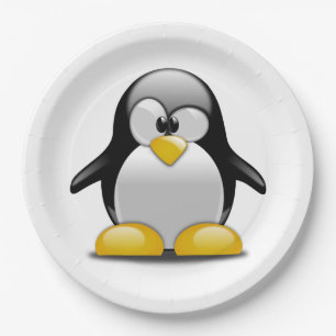 Prato De Papel Personalizar a Placa do Partido do Pinguim para Cr