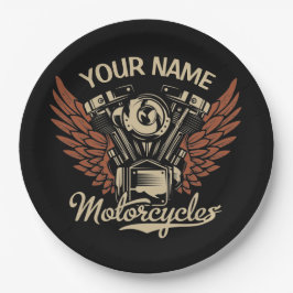 Prato De Papel Personalizar Garagem de Motocicletas Biker