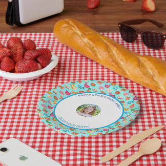 Prato De Papel Personalizar Imagem de Festa de Aniversário na Pis