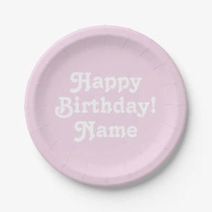 Prato De Papel Personalizar personalização com Nome e Foto Aniv
