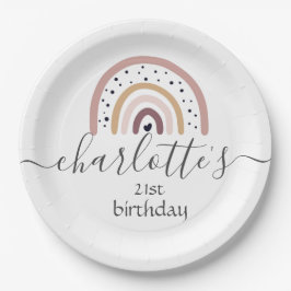 Prato De Papel Personalizar Placas de Papel - Salmão do Arco-Íris