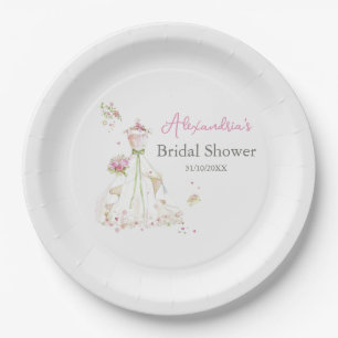 Prato De Papel Personalize o vestiário de casamento do Chá de pan