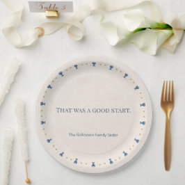 Prato De Papel Personalized 9" Passover Seder Dinner Plate in Set