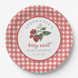 Prato De Papel Personalized Berry Sweet Baby Shower Napkin