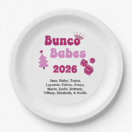 Prato De Papel Personalized Bunco Babe 