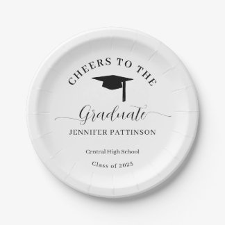 Prato De Papel Personalized Cheers Graduate Graduation