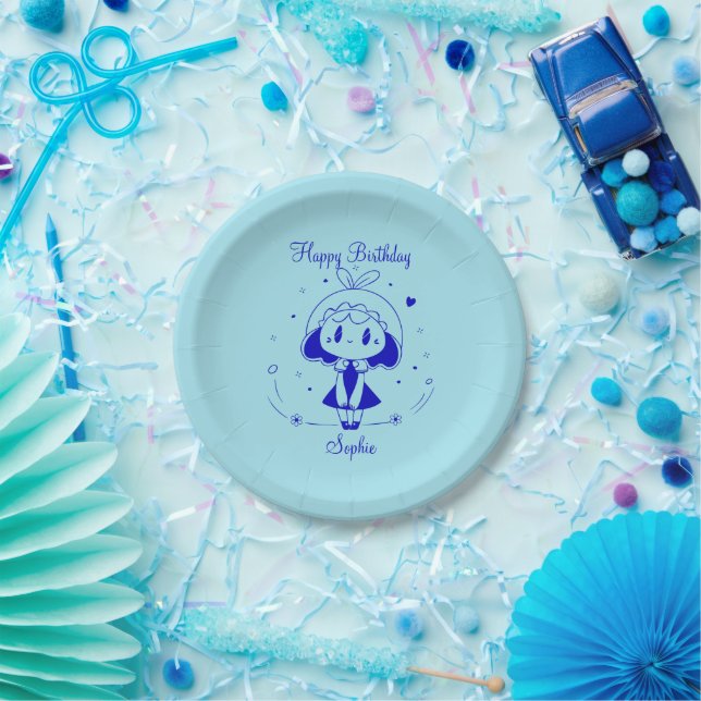 Prato De Papel Personalized Happy Birthday  (Festa)