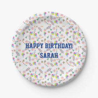 Prato De Papel Personalized happy birthday plate