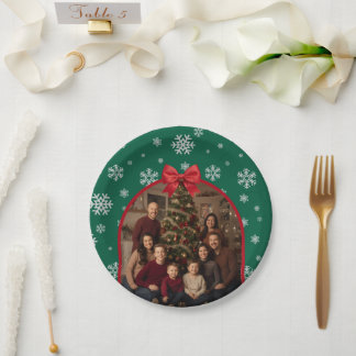 Prato De Papel Personalized Holiday Party Plates with Editable