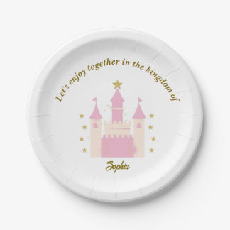 Prato De Papel "Personalized Princess and Castle Plates | Magical