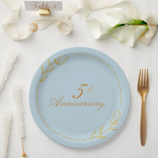 Prato De Papel Personalizes Anniversary with Golden Frame