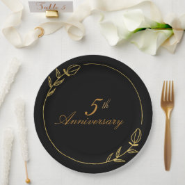 Prato De Papel Personalizes Anniversary with Golden Frame