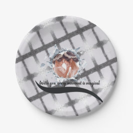 PRATO DE PAPEL PERSONILIZE TEXT AND PICTURE 