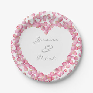 Prato De Papel Pétalas cor-de-rosa cor-de-rosa, placas de papel p