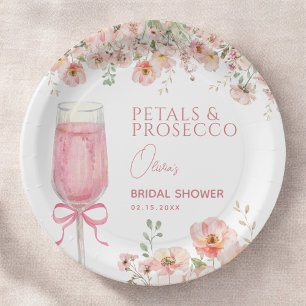 Prato De Papel Pétalas de Arco-Íris e Brindes de Prosecco Rosa Ch