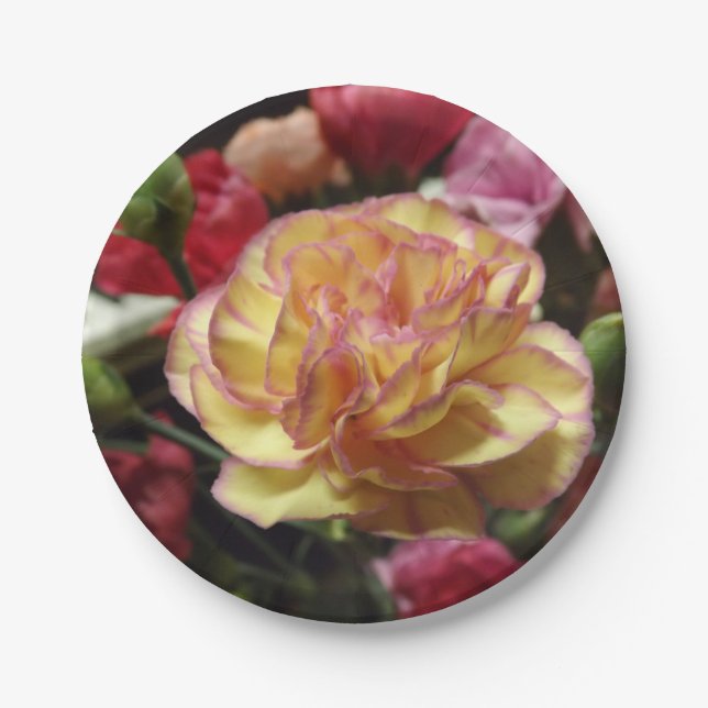 Prato De Papel Pétalas de cora (Frente)