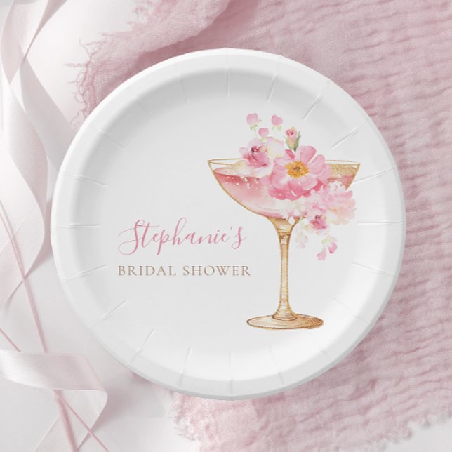 Prato De Papel Pétalas de Ouro Rosa e Chuveiro Nupcial Floral Pro (Criador carregado)