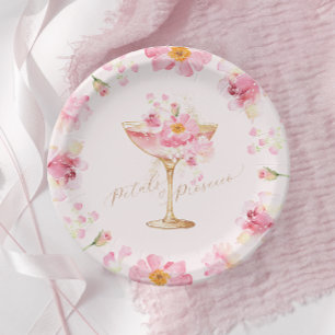 Prato De Papel Pétalas e Prosecco Floral Chá de Noiva