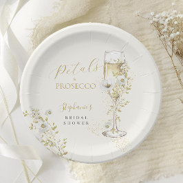 Prato De Papel Pétalas e Prosecco Flores Silvestres Chá de Noiva 