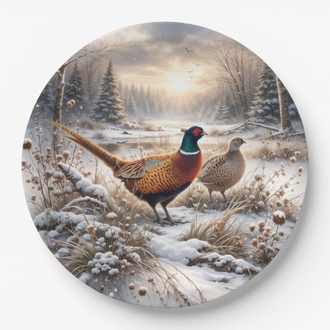 Prato De Papel Pheasant  (Frente)