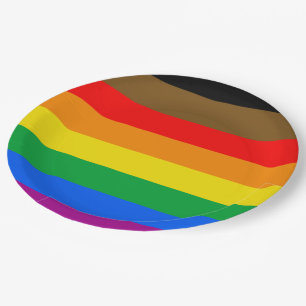 Prato De Papel Philly Rainbow Pride Flag