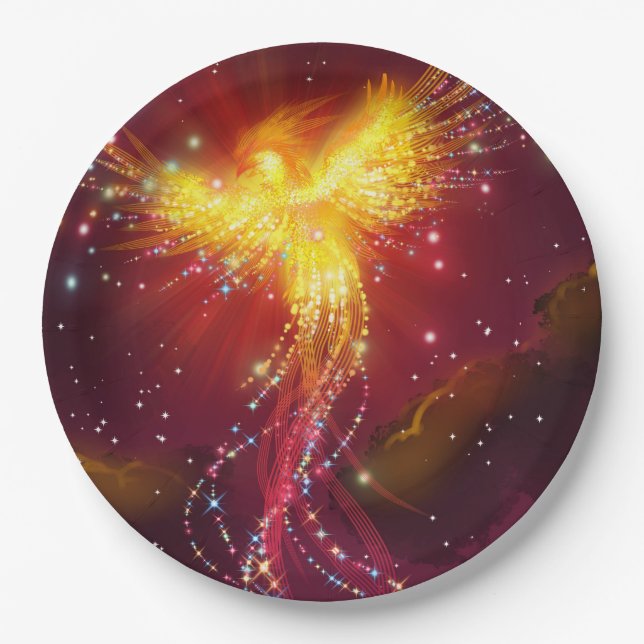 Prato De Papel Phoenix em vôo (Frente)
