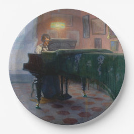 Prato De Papel Pianista (Pianista) (Música Feminina)
