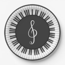 Piano Plates Customizable Party Concertion