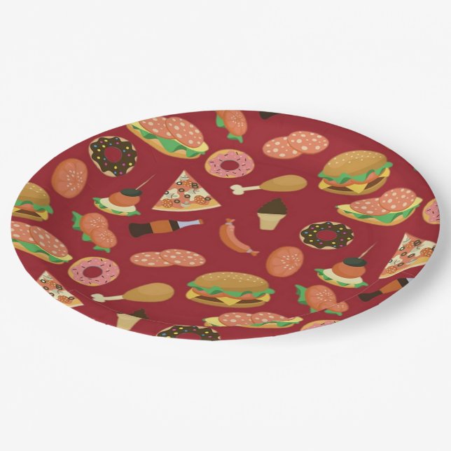 Prato De Papel Picnic Red Time Snack (Inclinado)